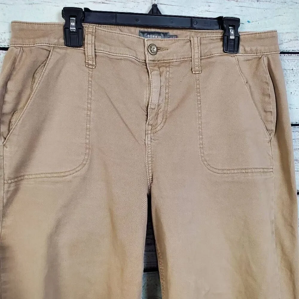 Torrid Tan Cropped Pants - Picture 2 of 7